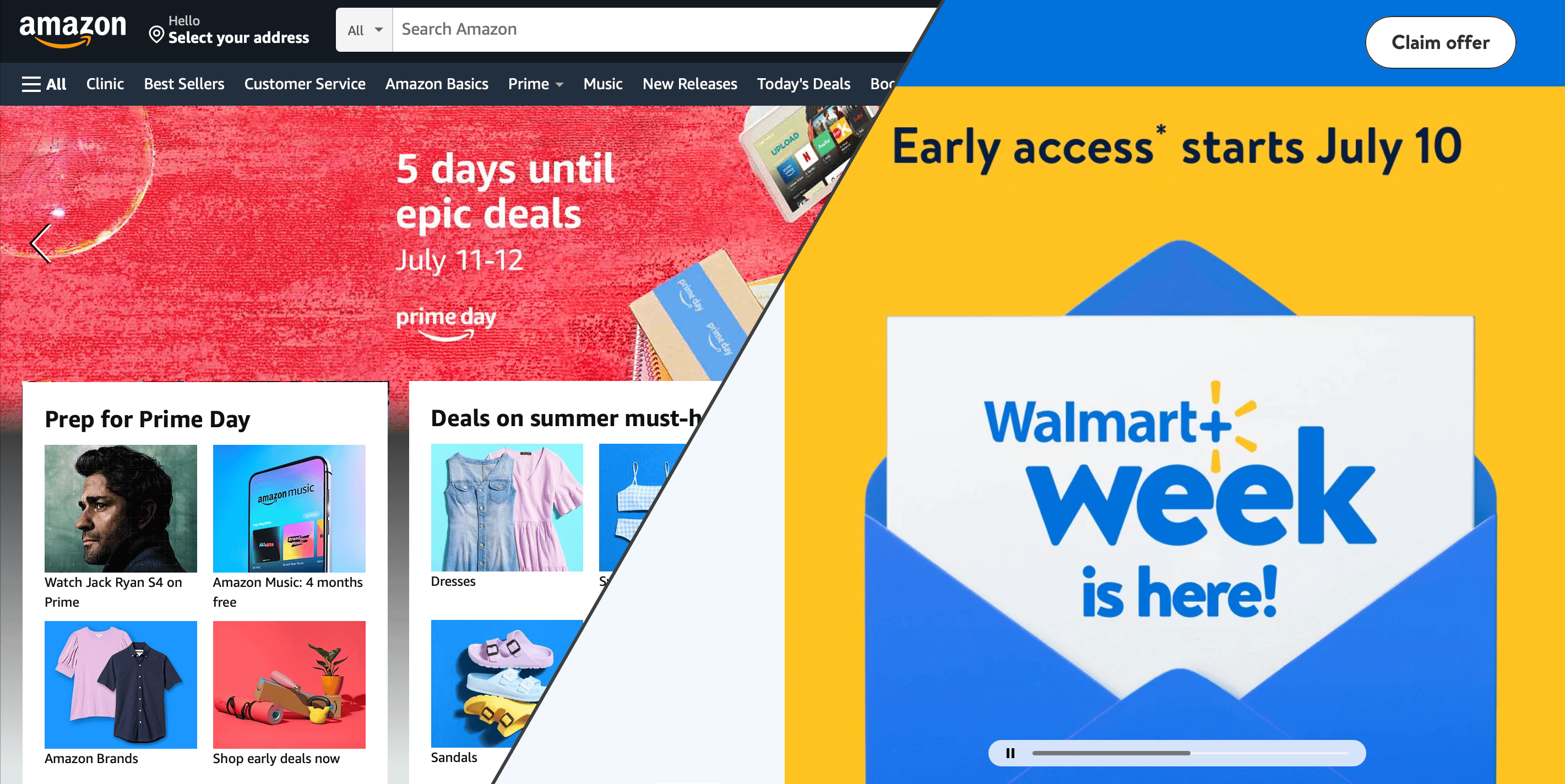 Amazon, Walmart Dangle Free Subscriptions to Boost July Savings Days Sales