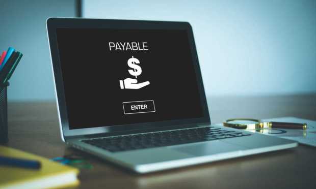 accounts payable on laptop screen