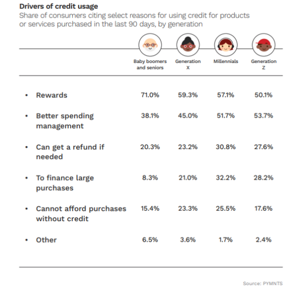 credit card use-demographics-generations
