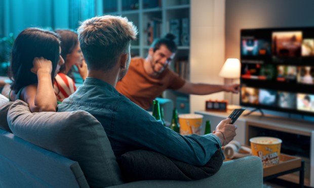 group of people streaming TV