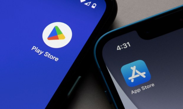 Apple and Google App Store on smartphone
