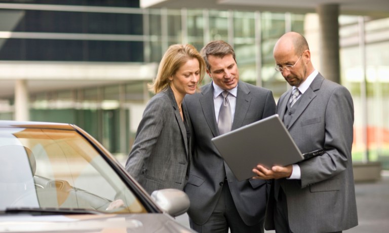 three businesspeople