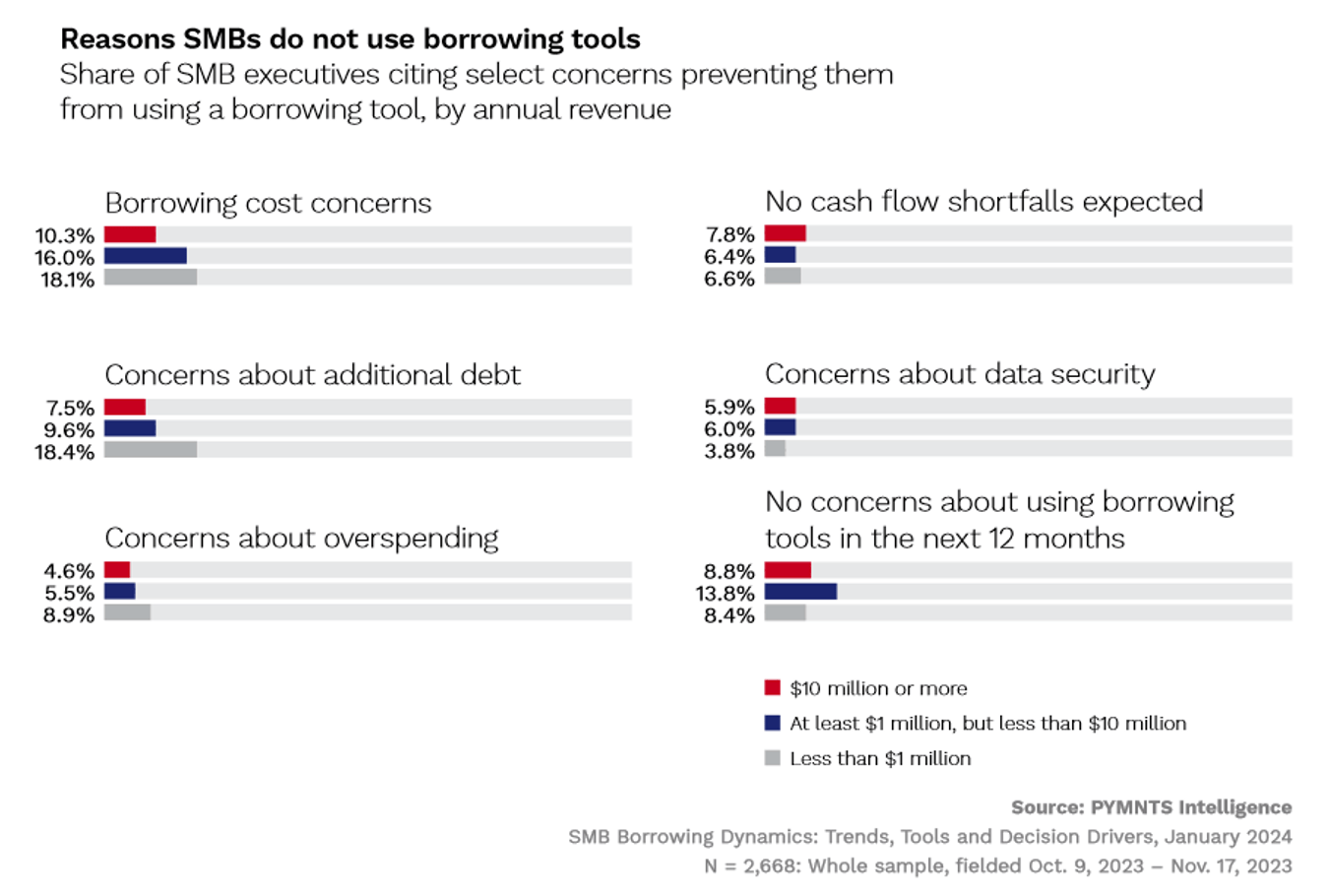 graphic, SMBs' reluctance to borrow