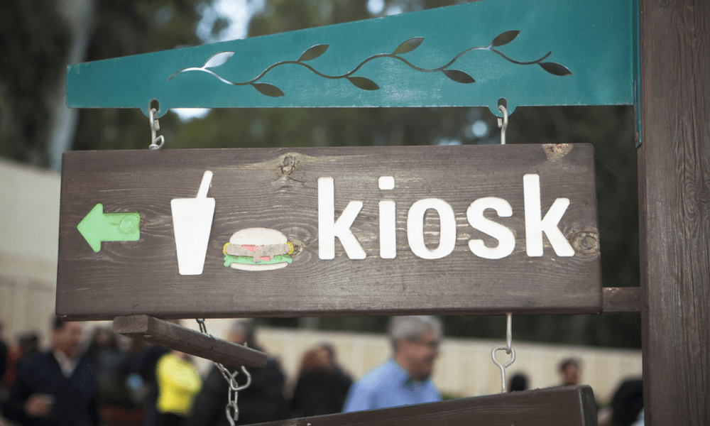 restaurant kiosk sign