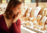 woman jewelry shopping