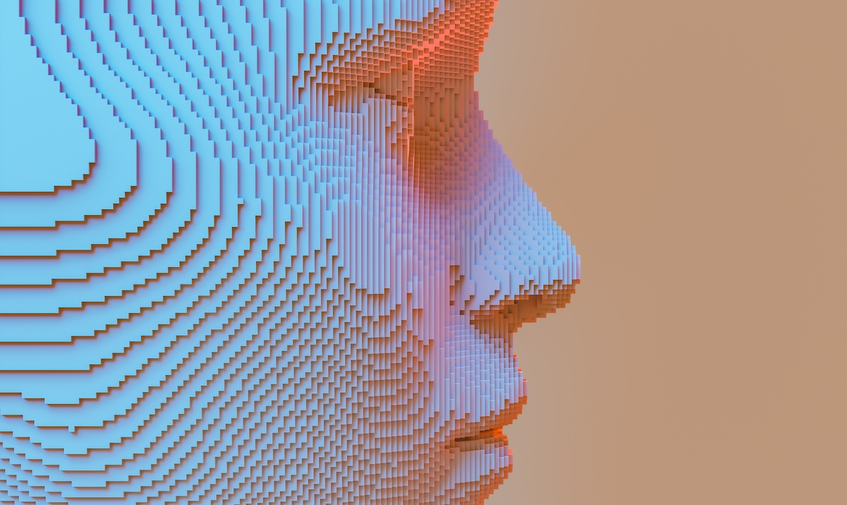 A humanoid robot with a gentle expression, symbolizing the blurred line between machine and human in AI interactions
