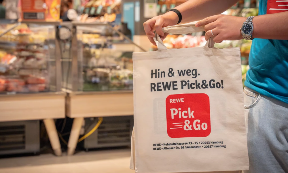Rewe grocery pick and go shopper