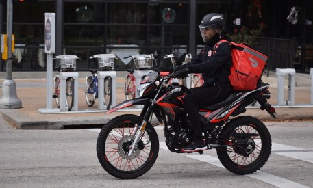 doordash motorcycle do you take off your helmet CEO Tony Xu Says He Has Edge Over Amazon in Grocery Delivery DoorDash Delivery Bike Safety Guidance