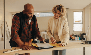 home improvement contractor and homeowner