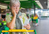 grocery shopper with receipt