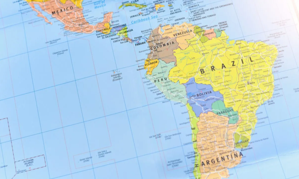 Latin America map