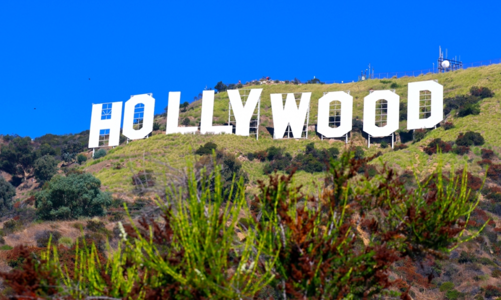 Hollywood sign on hill
