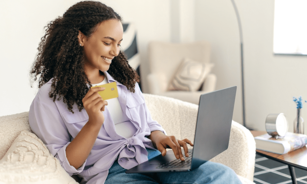 woman shopping online