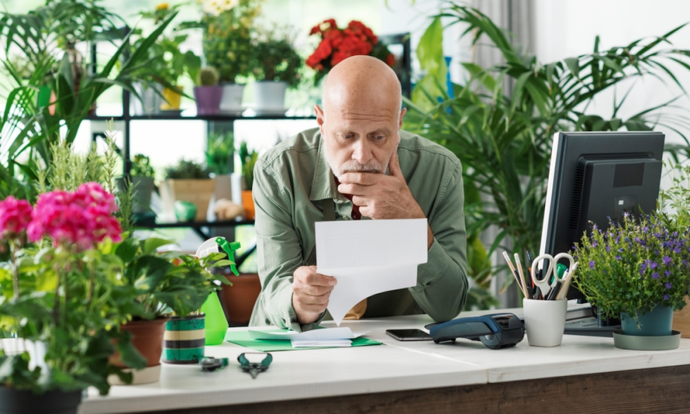 worried small business florist