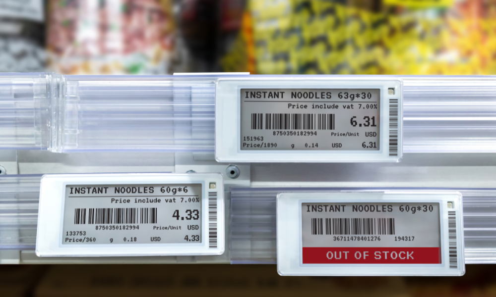 grocery store electronic price labels