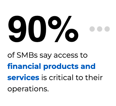 SMBs say access to financial products is critical to operations