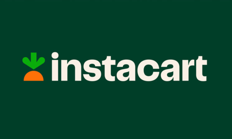 Instacart logo on black background
