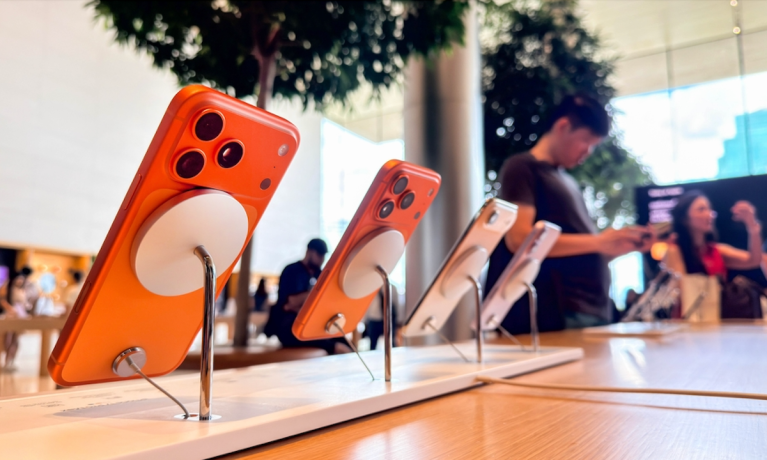 iPhone 17 phones in store