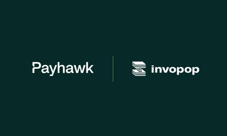 Payhawk and Invopop logos