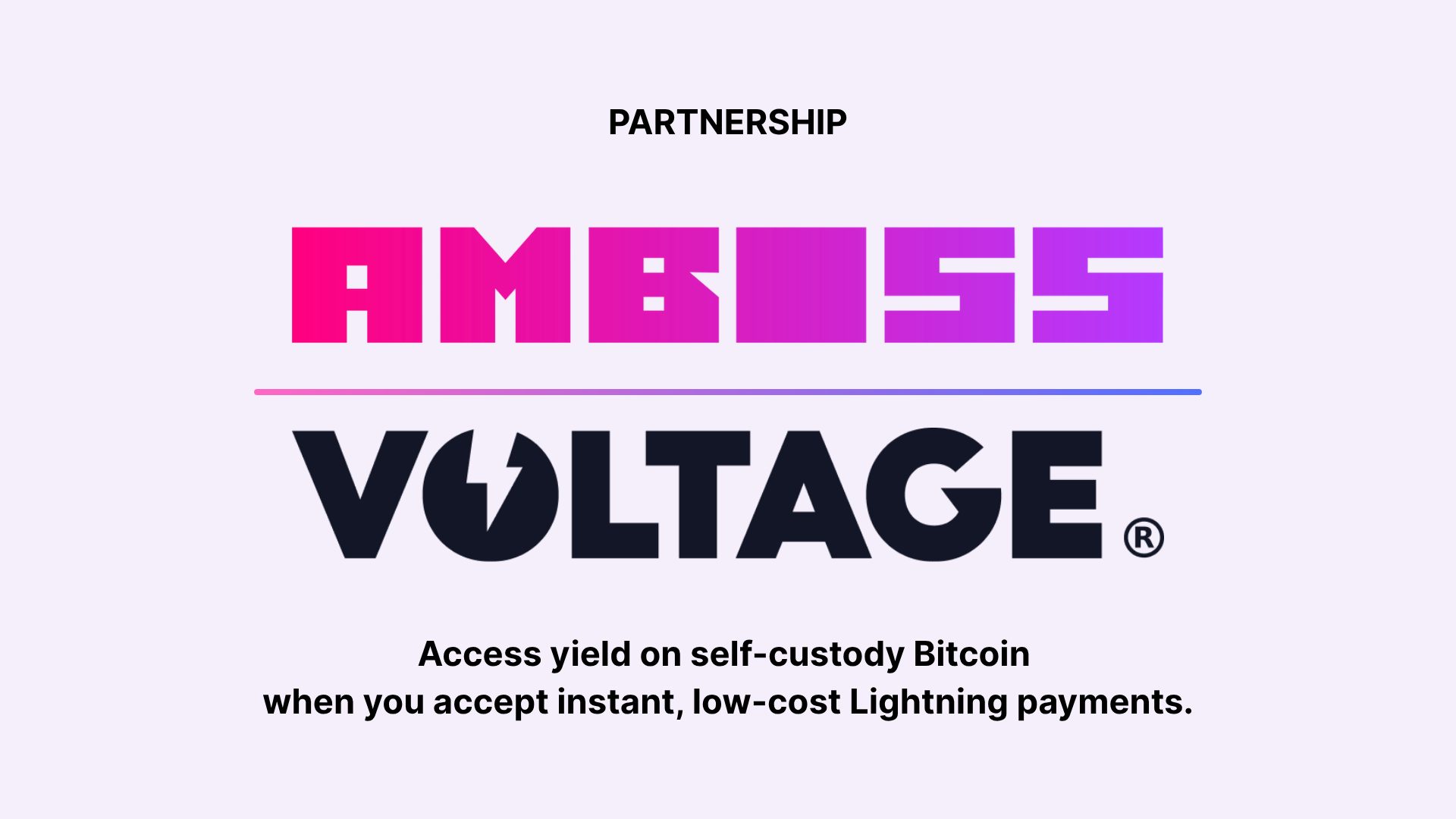 Amboss and Voltage Partner to Bring Yield to Bitcoin and Stablecoin Payments
