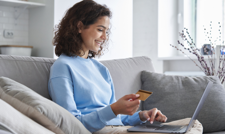 woman shopping online