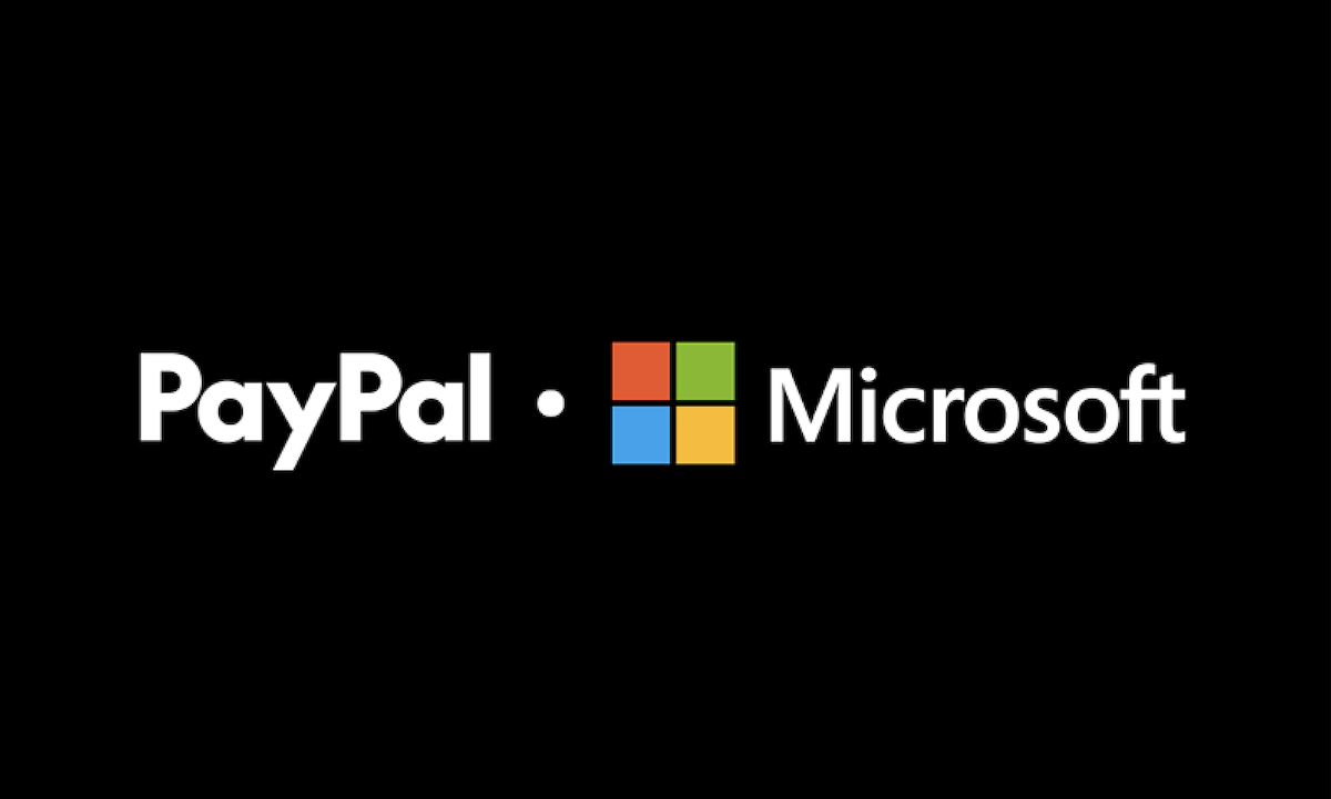 PayPal and Microsoft logos