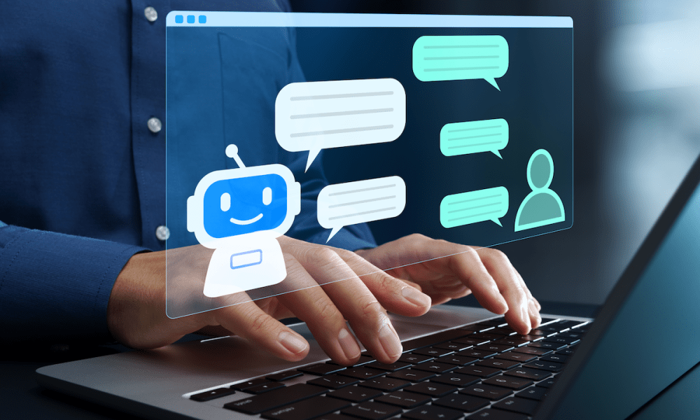 AI bot on keyboard