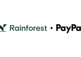 Rainforest and PayPal logos on white background