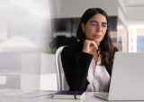 businesswoman at laptop