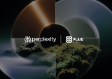 Perplexity and Plaid logos on dark background