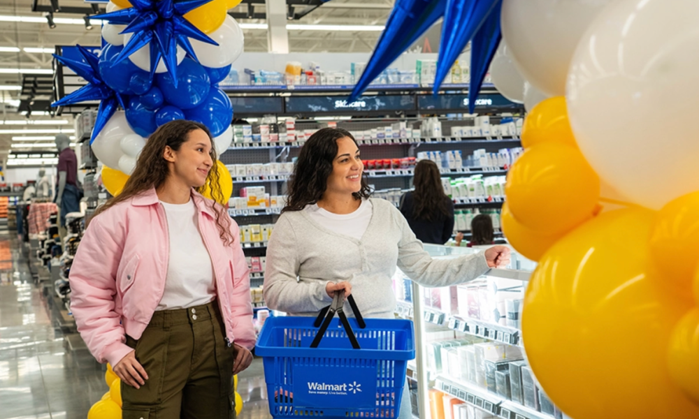 2 women shopping in Walmart store