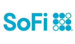 SoFi logo blue on white