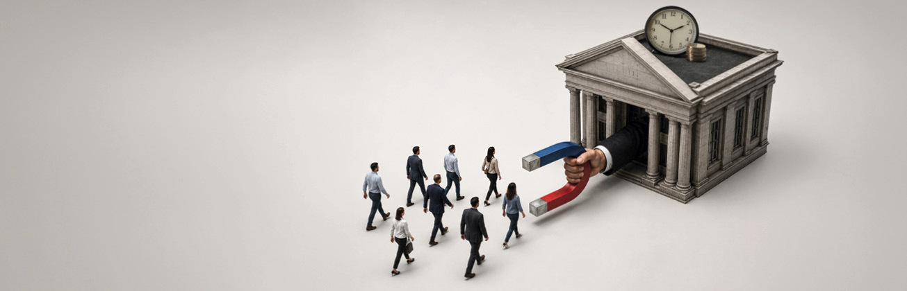 Header image for the PYMNTS Intelligence Banking Both Sides Report. PYMNTS intelligence reports show how instant payouts can help banks turn disbursement recipients into new customers.