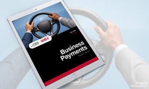 Cover image for the July 2026 edition of the PYMNTS Intelligence and Wex Business Payments Tracker. AP payments decisions are shifting as finance leaders involve developers and IT early, judging platforms on integration as much as features.