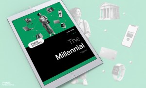Cover image for the August 2026 edition of the PYMNTS Intelligence Millennial Playbook Report. PYMNTS intelligence reports on how millennials use AI, BNPL, instant payouts and digital tools while living paycheck to paycheck.