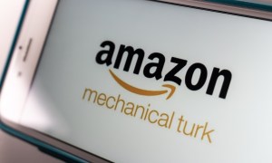Amazon Mechanical Turk logo on phone