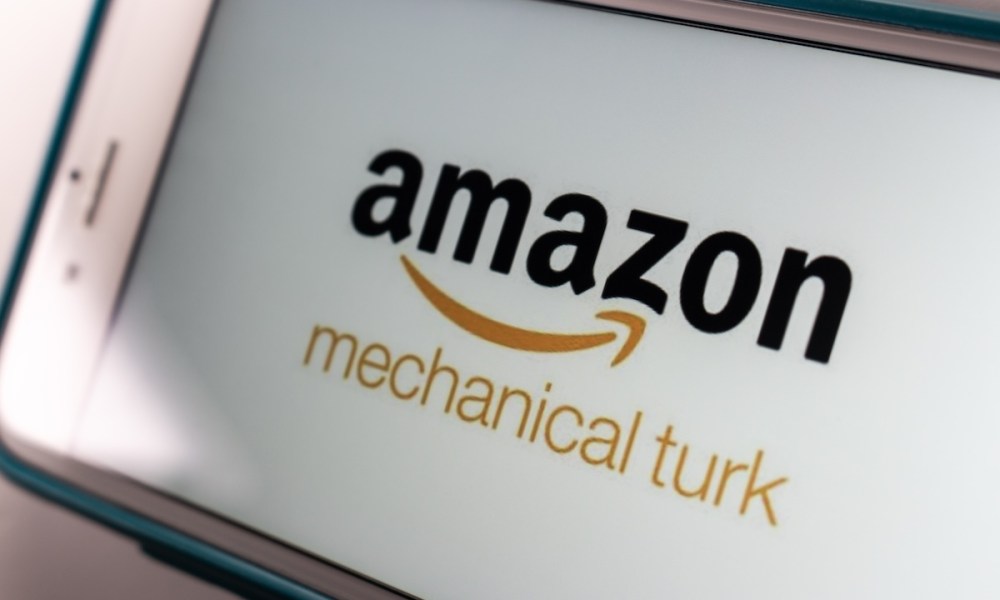 Amazon Mechanical Turk logo on phone
