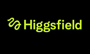 Higgsfield logo green on black background