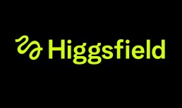 Higgsfield logo green on black background