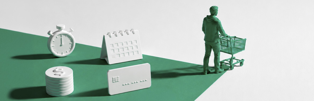 Header image for the PYMNTS Intelligence Pay Later Ecosystem Mini Report. PYMNTS Intelligence finds millennials lead buy now, pay later use, while credit scores and income separate the leading providers.