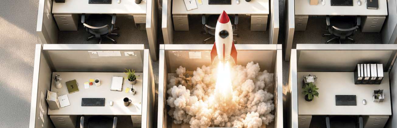 Header image for the August 2026 edition of the PYMNTS Intelligence Enterprise AI Benchmarkl Report. PYMNTS Intelligence reports how large firms deploy AI, rate its results and increase spending despite a five- to six-year payback.