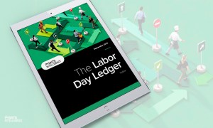 Cover image for the PYMNTS Intelligence Labor Day Ledger Report. PYMNTS Intelligence examines how schedules, fuel costs, sick leave and automation affect Labor Economy workers and their household budgets.