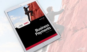 Cover image for the PYMNTS Intelligence and Wex October 2026 edition of the Business Payments Tracker, a PYMNTS Intelligence and Wex collaboration. PYMNTS Intelligence examines how embedded finance programs can scale with the right technology and partnerships.