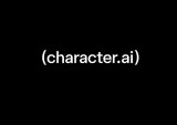 Character AI logo in parentheses white on black