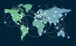 global map on black