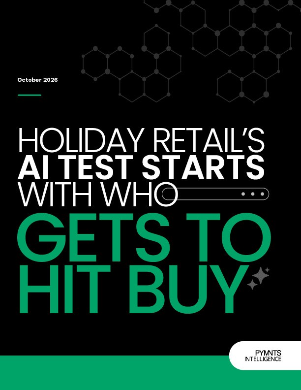 Cover for the October 2026 PYMNTS Intelligence report, The Future of AI Shopping Depends on Who Holds the Keys'. PYMNTS Intelligence explores how AI is changing holiday shopping, where consumers still want control and what retailers need to prepare for.