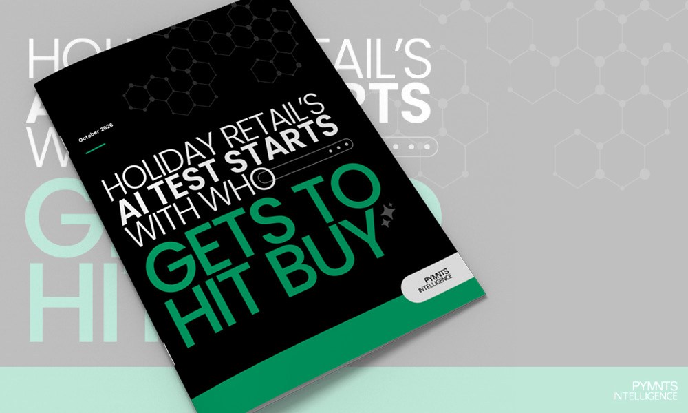Cover image for the October 2026 PYMNTS Intelligence report, The Future of AI Shopping Depends on Who Holds the Keys'. PYMNTS Intelligence explores how AI is changing holiday shopping, where consumers still want control and what retailers need to prepare for.