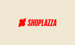 Shoplazza logo red on tan
