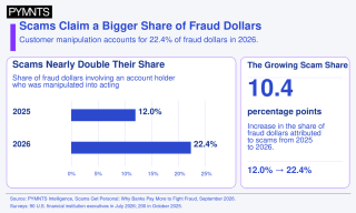 Scams Capture 22.4% of Fraud Dollars as Banks Adjust Defenses